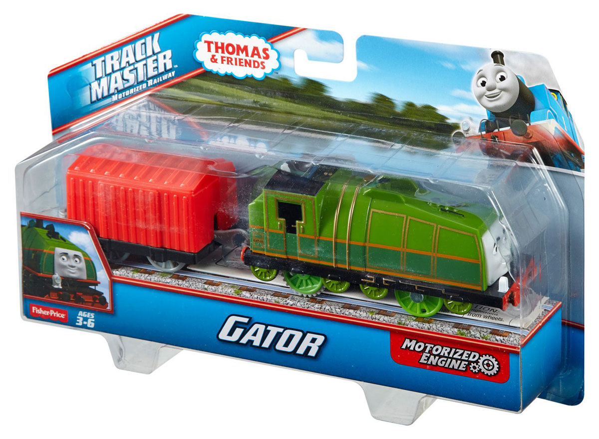 Thomas & Friends Базовый паровозик ГаторBMK88_CDB72 Thomas & Friends Базовый паровозик ГаторBMK88_CDB72Паровозик Thomas & Friends Гатор привлечет внимание вашего малыша и не позволит ему скучать. Он выполнен из прочного пластика в виде Гатора - персонажа популярного мультсериала Томас и его друзья. Игрушка имеет улучшенные скоростные характеристики и мощность. С таким двигателем Гатор будет набирать еще большую скорость, совершая захватывающие путешествия. Переведите переключатель на крыше Гатора и с ветерком отправьте паровозик в увлекательное путешествие! В комплект входит дополнительный грузовой вагончик. Порадуйте своего непоседу такой замечательной игрушкой! Необходимо докупить 2 батарейки напряжением 1,5V типа ААА (не входят в комплект).