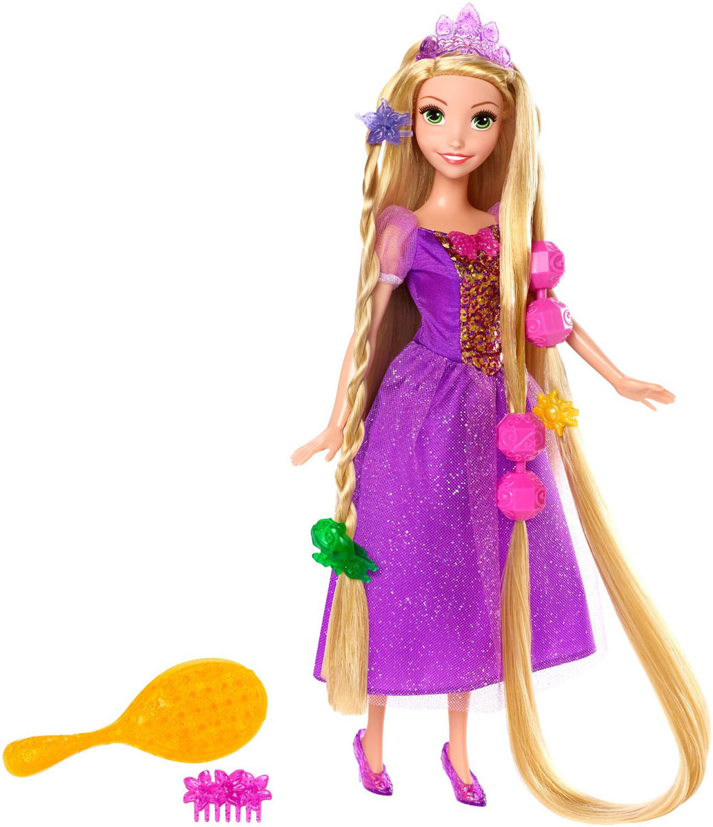 Disney Princess Кукла Рапунцель Сказочные волосыCJP12_DFR34 Disney Princess Кукла Рапунцель Сказочные волосыCJP12_DFR34Кукла Disney Princess Рапунцель поможет вашей малышке окунуться в сказочный мир. Куколка выполнена в виде главной героини мультфильма одноименного мультфильма. Она одета в длинное шикарное платье фиолетового цвета, на ногах - красивые туфельки, а на голове - очаровательная диадема. Также в комплект входят расческа, три заколочки, гребешок и четыре оригинальных украшения в виде крупных бусин, благодаря которым ваша дочурка сможет сделать куколке различные прически. Ваша малышка с удовольствием будет играть с принцессой, проигрывая сюжеты из мультфильма или придумывая различные истории.