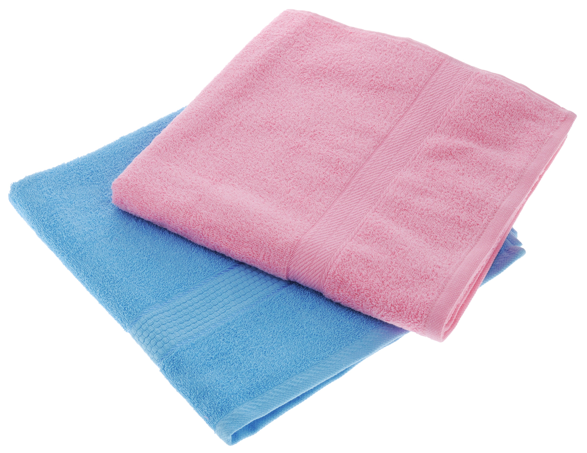 Набор махровых полотенец Aisha Home Textile, цвет: голубой, розовый, 70 х 140 см, 2 штУзТ-ПМ-104-06-04 Набор махровых полотенец Aisha Home Textile, цвет: голубой, розовый, 70 х 140 см, 2 штУзТ-ПМ-104-06-04Набор Aisha Home Textile состоит из двух махровых полотенец, выполненных из натурального 100% хлопка. Изделия отлично впитывают влагу, быстро сохнут, сохраняют яркость цвета и не теряют формы даже после многократных стирок. Полотенца Aisha Home Textile очень практичны и неприхотливы в уходе. Комплектация: 2 шт.