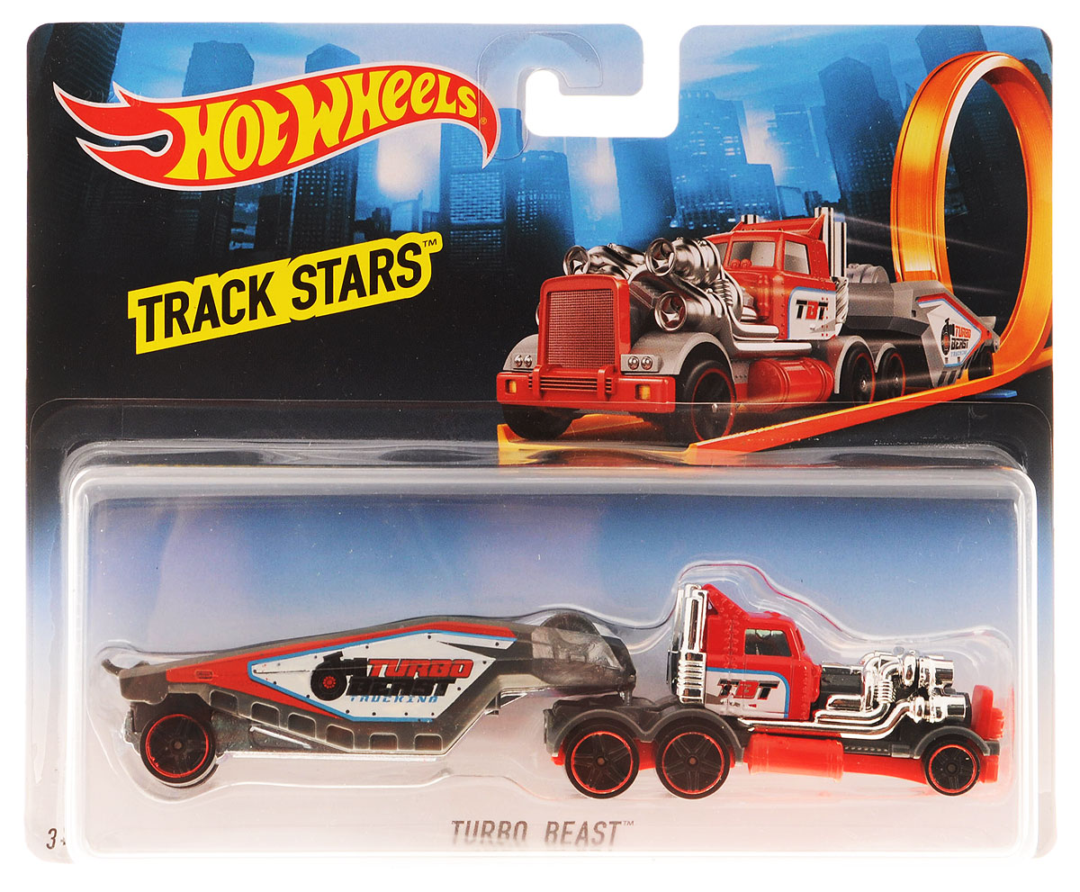 Hot Wheels Track Stars Трейлер Turbo Beast цвет красный серыйBFM60_CGJ41-D813 19A Hot Wheels Track Stars Трейлер Turbo Beast цвет красный серыйBFM60_CGJ41-D813 19AТрейлеры Hot Wheels готовы к гонкам! Мальчикам понравится их коллекционировать, ведь модели можно комбинировать, меняя кабины и прицепы между другими грузовиками серии. Благодаря ярким цветам и реалистичности трейлеры готовы покорять новые дороги! В комплект входит машинка и трейлер. Ваш ребенок часами будет играть с машинками, придумывая различные истории и устраивая соревнования. Порадуйте его таким замечательным подарком!