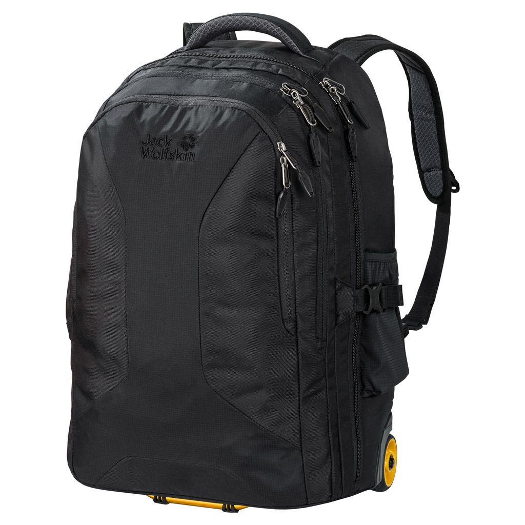 Рюкзак на колесах Jack Wolfskin Weekender 35, цвет: черный. 2004841-60002004841-6000 Рюкзак на колесах Jack Wolfskin Weekender 35, цвет: черный. 2004841-60002004841-6000Прочный водоотталкивающий рюкзак Jack Wolfskin на колесиках выполнен в полиамид. Модель с убирающейся поддерживающей системой