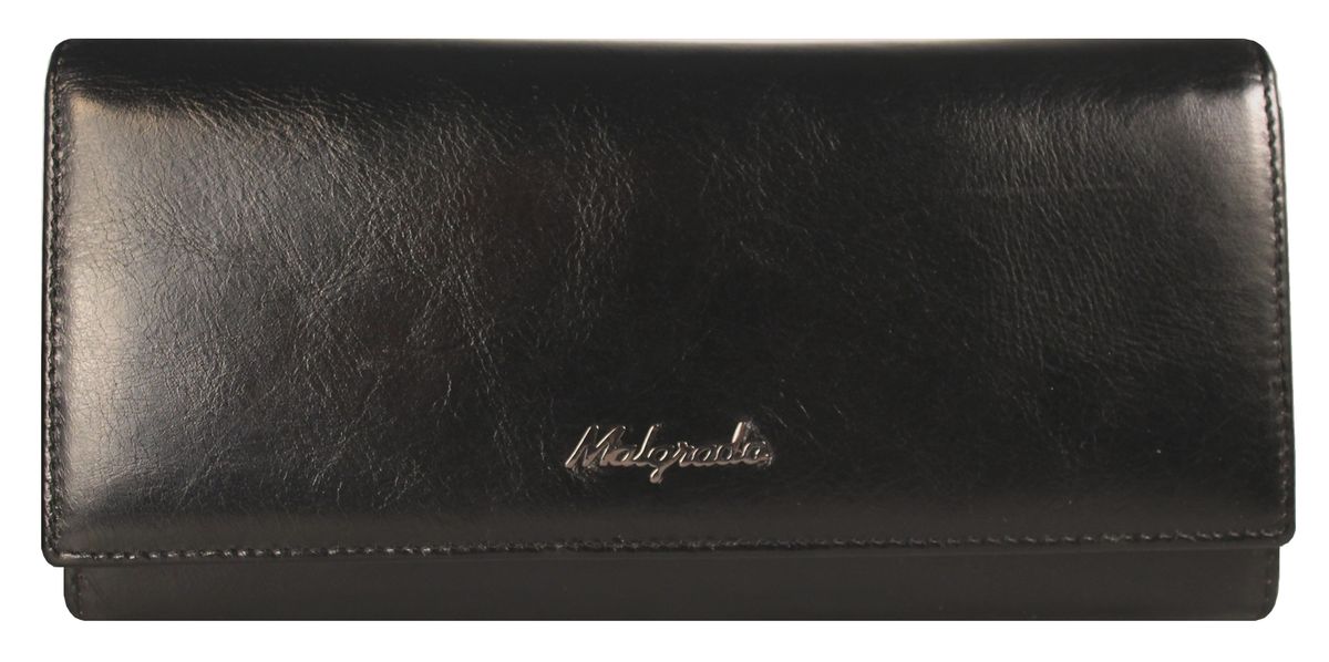 Кошелек женский Malgrado, цвет: черный. 72032-3-64D72032-3-64D Кошелек женский Malgrado, цвет: черный. 72032-3-64D72032-3-64DЭлегантный кошелек Malgrado изготовлен из высококачественной натуральной кожи, оформлен металлической фурнитурой с символикой бренда. Изделие содержит одно отделение, закрывающееся клапаном на кнопку. Внутри расположены: три отделения для купюр, карман на застежке-молнии, карман для мелких документов, девять карманов для визиток и кредитных карт, один из которых с прозрачной вставкой. Дополняет кошелек отделение для мелочи на рамочном замке, содержащее две секции. Изделие упаковано в фирменную металлическую коробку. Стильный кошелек не оставит равнодушной ни одну представительницу прекрасной половины человечества.