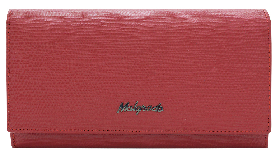 Кошелек жен. Malgrado, цвет: красный. 64007-13801D64007-13801D Кошелек жен. Malgrado, цвет: красный. 64007-13801D64007-13801DСтильный женский кошелек Malgrado выполнен из натуральной кожи. Изделие закрывается клапаном на кнопку и содержит одно основное отделение. Внутри расположены четыре отделения для купюр, одно из которых закрывается клапаном на кнопку, отделение для монет, закрывающееся на рамочный замок, два накладных кармана, четыре кармана для пластиковых карт, карман с прозрачной вставкой из пластика. Изделие поставляется в фирменной упаковке. Кошелек Malgrado станет отличным подарком для человека, ценящего качественные и практичные вещи.