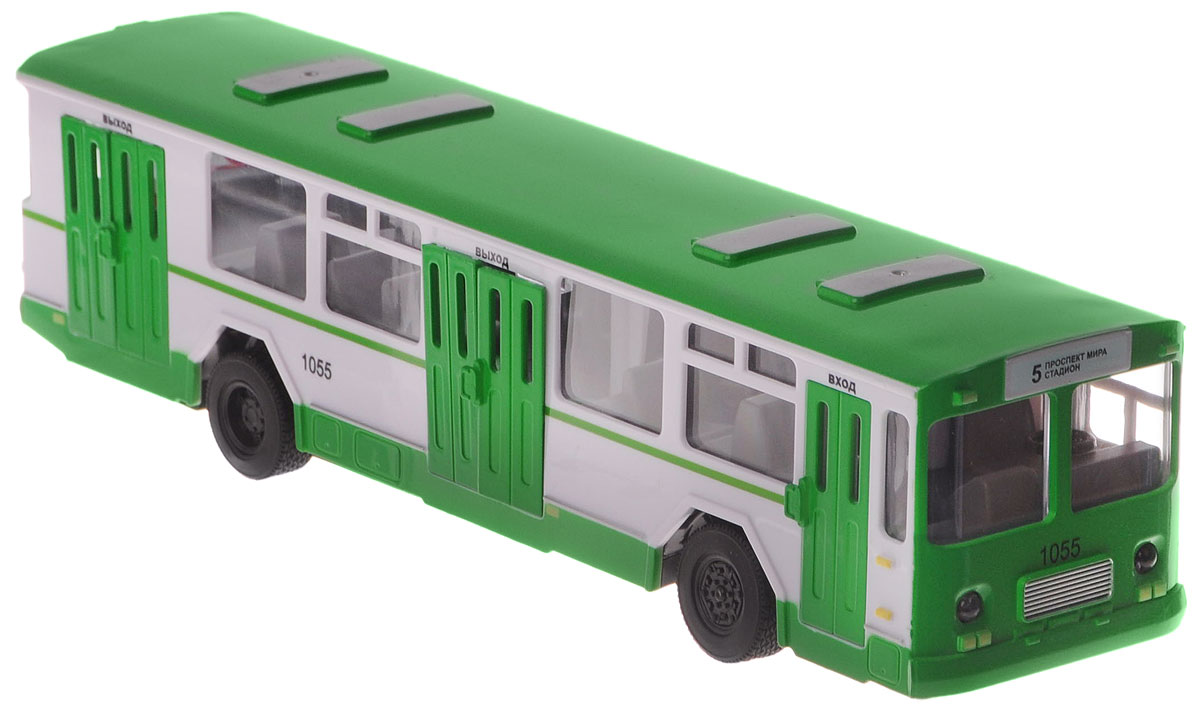 ТехноПарк Автобус на радиоуправленииBUS-RC ТехноПарк Автобус на радиоуправленииBUS-RCАвтобус на радиоуправлении ТехноПарк, выполненный из безопасных материалов, станет любимой игрушкой вашего малыша. Изделие представляет собой модель городского рейсового автобуса. Дверцы салона открываются. Движение автобуса: вперед-назад, влево-вправо. Имеет звуковые и световые эффекты. Ваш ребенок будет часами играть с этой игрушкой, придумывая различные истории. Порадуйте его таким замечательным подарком! Необходимо купить 2 батарейки типа АА для пульта управления и 3 батарейки типа ААА для автобуса (не входят в комплект).