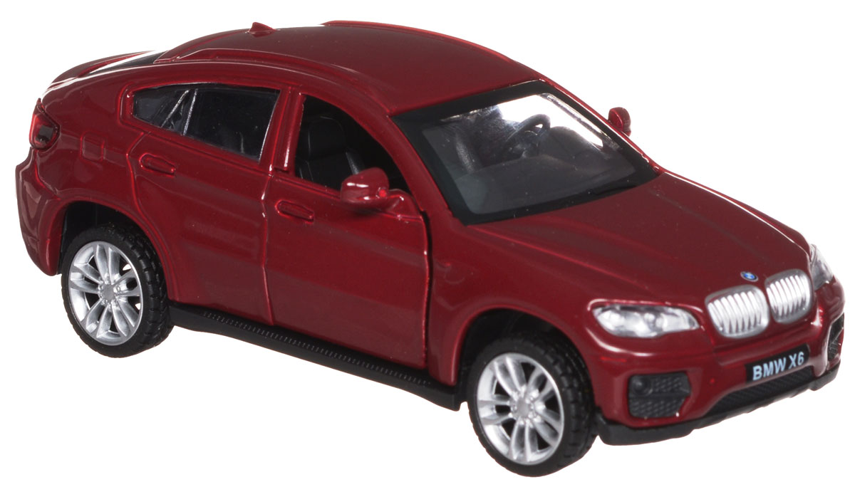 ТехноПарк Модель автомобиля BMW X6 цвет бордовый67313_бордовый ТехноПарк Модель автомобиля BMW X6 цвет бордовый67313_бордовыйМодель автомобиля ТехноПарк BMW X6, выполненная из металла, пластика и резины, станет любимой игрушкой вашего малыша. Игрушка представляет собой модель автомобиля BMW X6 в масштабе 1:43. Передние дверцы модели открываются, а прорезиненные колеса обеспечивают надежное сцепление с любой поверхностью пола. Модель оснащена инерционным ходом: достаточно немного отвести ее назад, а затем отпустить - машинка быстро поедет вперед. Ваш ребенок будет часами играть с этой машинкой, придумывая различные истории. Порадуйте его таким замечательным подарком!
