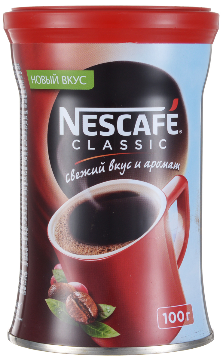 Nescafe Classic кофе растворимый гранулированный, 100 г12267710 Nescafe Classic кофе растворимый гранулированный, 100 г12267710Nescafe собрали и обжарили спелые кофейные ягоды, сохранив легкую горчинку обжаренных кофейных зерен, чтобы вы смогли насладиться свежим вкусом и ароматом кофе Classic.