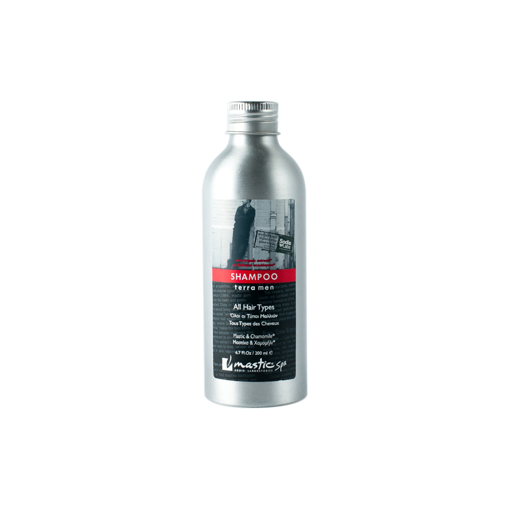 Mastic Spa Шампунь для мужчин Shampoo Terramen; 200 млMS-3-07-05 Mastic Spa Шампунь для мужчин Shampoo Terramen; 200 млMS-3-07-05Это натуральный легкий шампунь для всех типов волос, который активно питает и добавляет им блеска и объема. Антибактериальное действие мастики и протеинов пшеницы обеспечивает вашим волосам продолжительную защиту. Провитамин В5 увеличивает объем и в сочетании с мастикой и натуральными эфирными маслами придает волосам продолжительный и устойчивый блеск. Экстракты ромашки и зеленого чая заряжают волосы энергией. Мягкие моющие субстанции растительного происхождения отлично очищают волосы и кожу головы, не высушивая их.