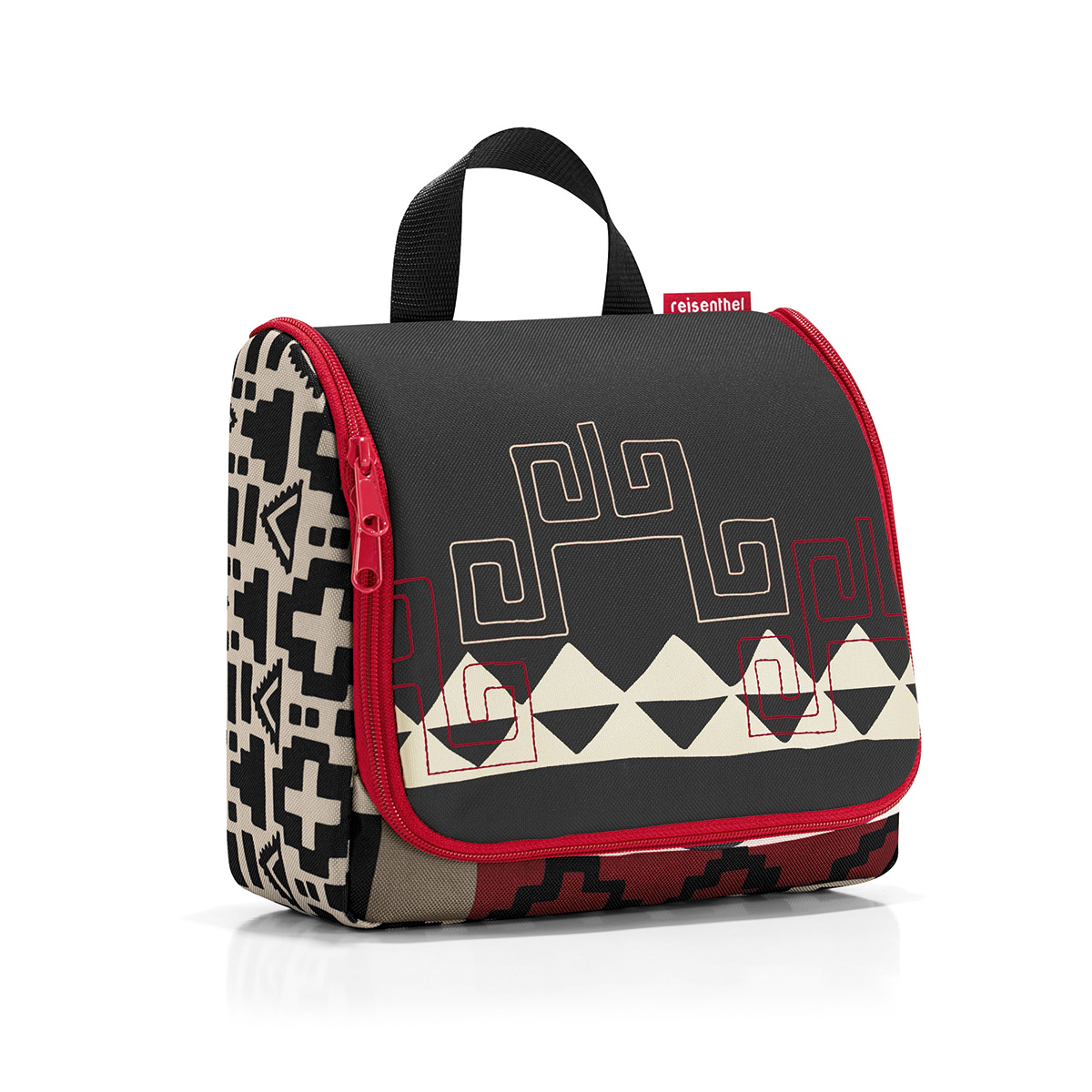 Несессер женский Reisenthel Toiletbag, цвет: черный. WH7035WH7035 Несессер женский Reisenthel Toiletbag, цвет: черный. WH7035WH7035Стильный несессер Reisenthel Toiletbag выполнен из полиэстера и оформлен ярким принтом. Изделие содержит одно основное отделение, которое закрывается клапаном на молнию с двумя бегунками. Внутри расположены: четыре накладных сетчатых кармана для личных принадлежностей и эластичный фиксатор. На внутренней стороне клапана расположены: врезной карман на молнии, накладной карман на молнии с сетчатой вставкой, зеркало, которое фиксируется на липучку, и вместительный потайной карман. Клапан дополнен металлическим крючком для подвешивания. Несессер оснащен удобной ручкой. Стильный несессер Reisenthel Toiletbag станет практичным аксессуаром, который идеально дополнит ваш образ.