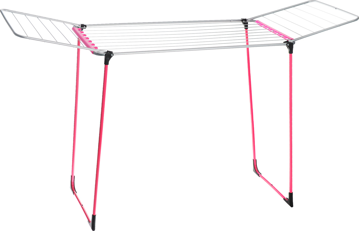 Сушилка для белья Metaltex Hydra Neon, напольная, цвет: фуксия40.77.37-315 Сушилка для белья Metaltex Hydra Neon, напольная, цвет: фуксия40.77.37-315Напольная сушилка для белья Metaltex Hydra Neon, изготовленная из стали, проста и удобна в использовании. Идеально подходит для любых помещений. Сушилка оснащена стальными рейками, общая длина которых 18 м. Также сушилка имеет распашные створки для более удобной сушки белья. Защитные пластиковые уголки на ножках предотвратят появление царапин на полу. Сушилка для белья легко складывается и в таком состоянии занимает мало места, потому вам легко будет убрать ее в любое удобное для вас место. Размер сушилки в разложенном виде: 108-200 х 57 х 100 см. Размер сушилки в сложенном виде: 108 х 57 х 6 см. Общая длина реек: 18 м.