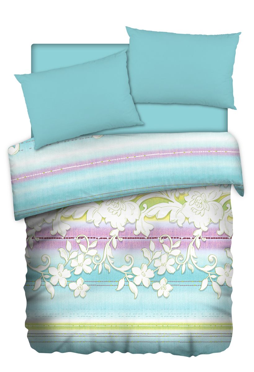 Комплект белья Carte Blanshe Jade, 1,5 спальное, наволочки 50x70, цвет: голубой. 333446333446 Комплект белья Carte Blanshe Jade, 1,5 спальное, наволочки 50x70, цвет: голубой. 333446333446Коллекция эксклюзивного постельного белья, созданная итальянскими дизайнерами прекрасного старинного городка Италии — Riva del Gard. Постельное белье выполнено из великолепной ткани премиум — класса «Percale Soft Touch». Эта ткань произведена из 100% натурального хлопка имеет специальную обработку «Wise Silk», которая придает дополнительную гладкость и шелковистость ткани. Благодаря специальной обработке ткань более приятная на ощупь, практически не мнется.