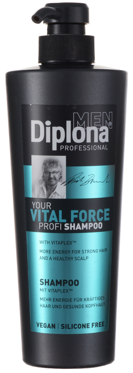 Diplona Professional Шампунь для мужчин Жизненная сила, 600 мл095199 Diplona Professional Шампунь для мужчин Жизненная сила, 600 мл095199Шампунь Diplona Professional Жизненная сила с витаминным комплексом Vitaplex создан специально для мужских волос, очищает волосы и кожу головы. Vitaplex - сбалансированный комплекс витаминов для оживления и восстановления кожи головы. Облегчает процесс расчесывания волос. Пантенол эффективно очищает кожу головы и волосы, оказывает сильное восстанавливающее действие, увлажняет волосы, способствует их росту и препятствует выпадению. Ментол успокаивает кожу головы, стимулирует кровообращение, придает ощущение свежести. Глицерин проникает во внутрь волоса, удерживает в нем влагу, тем самым делает...