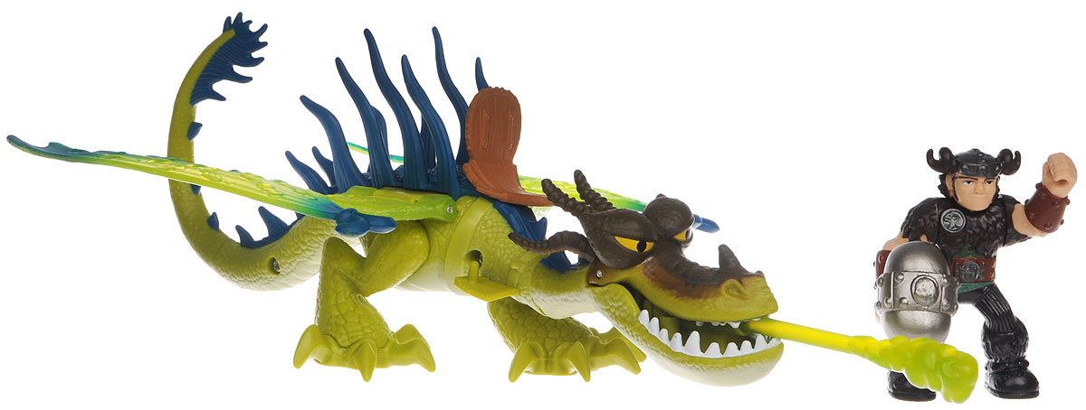 Dragons Игровой набор Snotlout & Hookfang цвет дракона салатовый66594_20071831 Dragons Игровой набор Snotlout & Hookfang цвет дракона салатовый66594_20071831Игровой набор Dragons Snotlout & Hookfang обязательно понравится вашему ребенку. Он включает фигурку дракона Кривоклыка, фигурку Сморкалы и оружие для сражений, отлично умещающийся в руку Сморкалы. Фигурки героя и дракона выполнены из прочного пластика и устойчивы к повреждениям. Фигурку Сморкалы можно посадить на Кривоклыка и устраивать незабываемые полеты. Кривоклык способен атаковать врага огнем (пластиковой стрелой, также входящей в комплект). Порадуйте вашего ребенка таким замечательным подарком!
