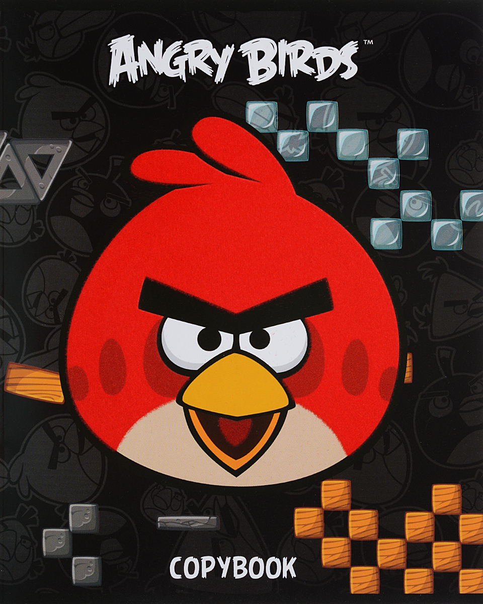 Hatber Тетрадь Angry Birds 48 листов в клетку цвет черный48Т5флB1_10402 Hatber Тетрадь Angry Birds 48 листов в клетку цвет черный48Т5флB1_10402Тетрадь Hatber Angry Birds отлично подойдет для занятий школьнику или студенту. Обложка, выполненная из плотного картона, позволит сохранить тетрадь в аккуратном состоянии на протяжении всего времени использования. Изделие оформлено бархатистым изображением злой птички. Внутренний блок тетради, соединенный скрепками, состоит из 48 листов белой бумаги в голубую клетку с полями красного цвета.