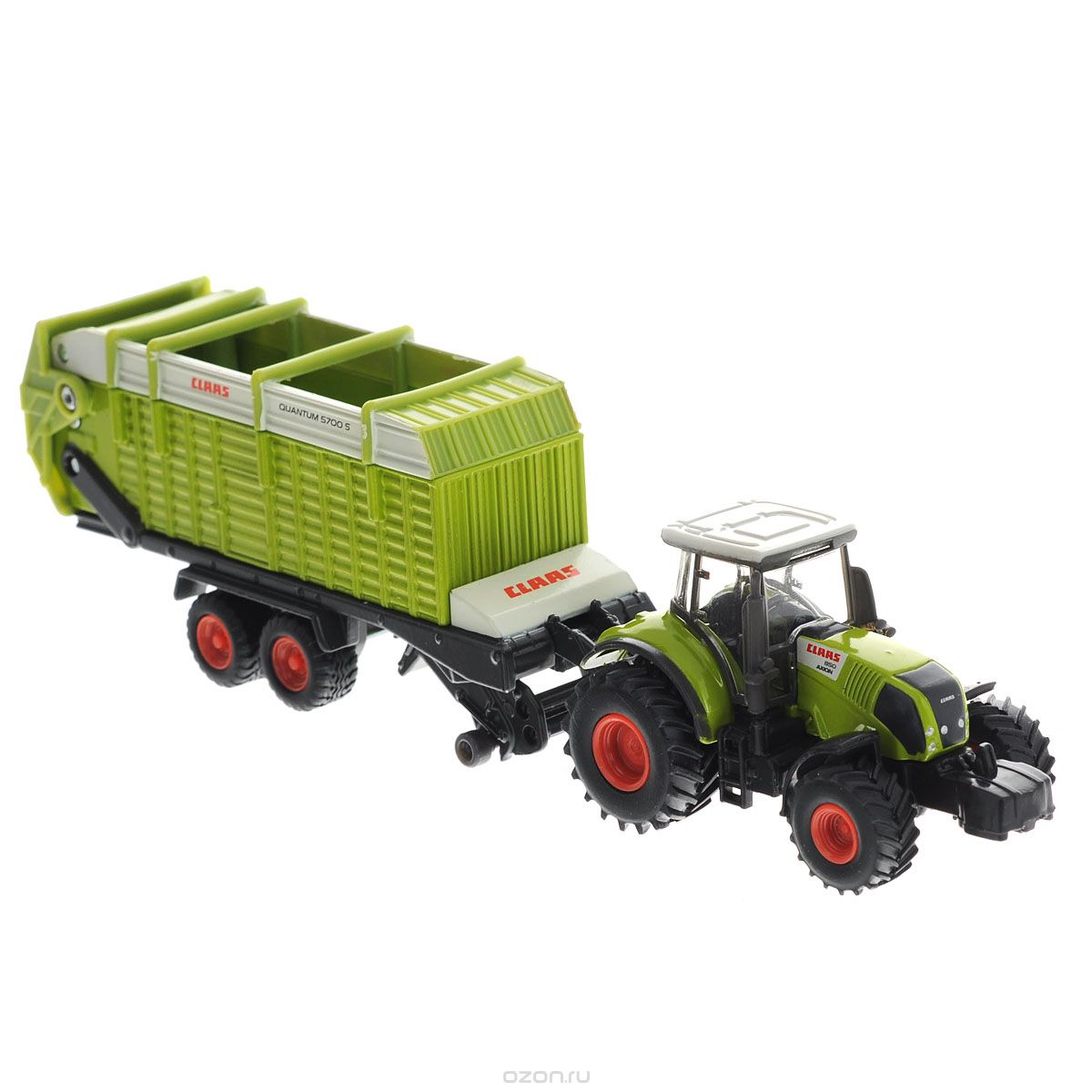 Siku Трактор Claas с загрузочным бункером1846 Siku Трактор Claas с загрузочным бункером1846Коллекционная модель Коллекционная модель Siku Трактор с загрузочным бункером выполнена в виде точной копии трактора с бункером в масштабе 1/87. Такая модель понравится не только ребенку, но и взрослому коллекционеру и приятно удивит вас высочайшим качеством исполнения. Корпус трактора и бункера выполнены из металла, кабина водителя и стекла в ней - из пластика, колеса прорезинены. Трактор оборудован специальным сцепным устройством, совместимым с бункером. Задний борт бункера подвижен. Колесики модели вращаются. Коллекционная модель отличается великолепным качеством исполнения и детальной проработкой, она станет не только интересной игрушкой для ребенка, интересующегося агротехникой, но и займет достойное место в коллекции.
