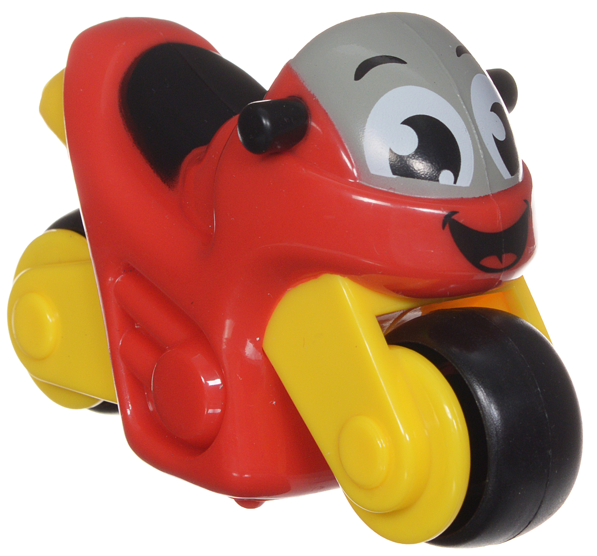 Smoby Мотоцикл Vroom Planet211280 Smoby Мотоцикл Vroom Planet211280Мотоцикл Smoby Vroom Planet непременно привлечет внимание вашего ребенка. Игрушка выполнена из абсолютно безопасного для малыша высококачественного пластика. Игрушка яркой расцветки с большими колесами и нарисованными глазками и улыбкой. Колеса мотоцикла крутятся, поэтому он легко катается по ровной поверхности. Игра с яркой игрушкой помогает развивать мелкую моторику, цветовое восприятие, координацию движений, а также являются хорошим средством для развлечения ребенка. Порадуйте своего малыша таким замечательным подарком.