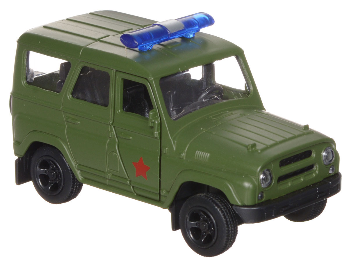 ТехноПарк Модель автомобиля УАЗ Hunter Военная полицияX600-H09014-R ТехноПарк Модель автомобиля УАЗ Hunter Военная полицияX600-H09014-RМодель автомобиля ТехноПарк УАЗ Hunter: Военная полиция, выполненная из металла, пластика и резины, станет любимой игрушкой вашего малыша. Игрушка представляет собой модель автомобиля военной полиции УАЗ Hunter в масштабе 1:50. Передние дверцы модели открываются, а прорезиненные колеса обеспечивают надежное сцепление с любой поверхностью пола. Модель оснащена инерционным ходом: достаточно немного отвести ее назад, а затем отпустить - машинка быстро поедет вперед. Ваш ребенок будет часами играть с этой машинкой, придумывая различные истории. Порадуйте его таким замечательным подарком!