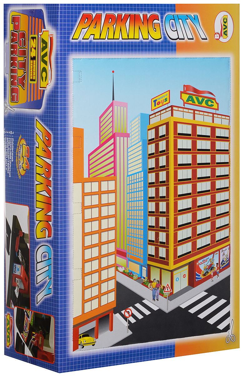 AVC Игрушечный трек Парковка 5 уровней01/740 AVC Игрушечный трек Парковка 5 уровней01/740Игровая парковка AVC обязательно понравится вашему ребенку и не позволит ему скучать. В комплект входят пластиковые элементы для сборки парковки, наклейки для декорирования, 8 металлических машинок и вертолет. Игровая парковка с малым автотреком состоит из 5 платформ, расположенных одна над другой. Для подъема на верхние этажи имеется лифт с ручной лебедкой, для спуска предусмотрены круговые эстакады. На нижнем уровне имеется автосервис, автомойка с поролоновыми крутящимися дисками, заправка с резиновым шлангом и пистолетом. Парковка оснащена шлагбаумами, фонарем, ограждениями для верхних этажей. В комплект также входят элементы для сборки дороги с настоящей разметкой. Ваш ребенок часами будет играть с парковкой AVC, придумывая различные истории. Порадуйте его таким замечательным подарком!