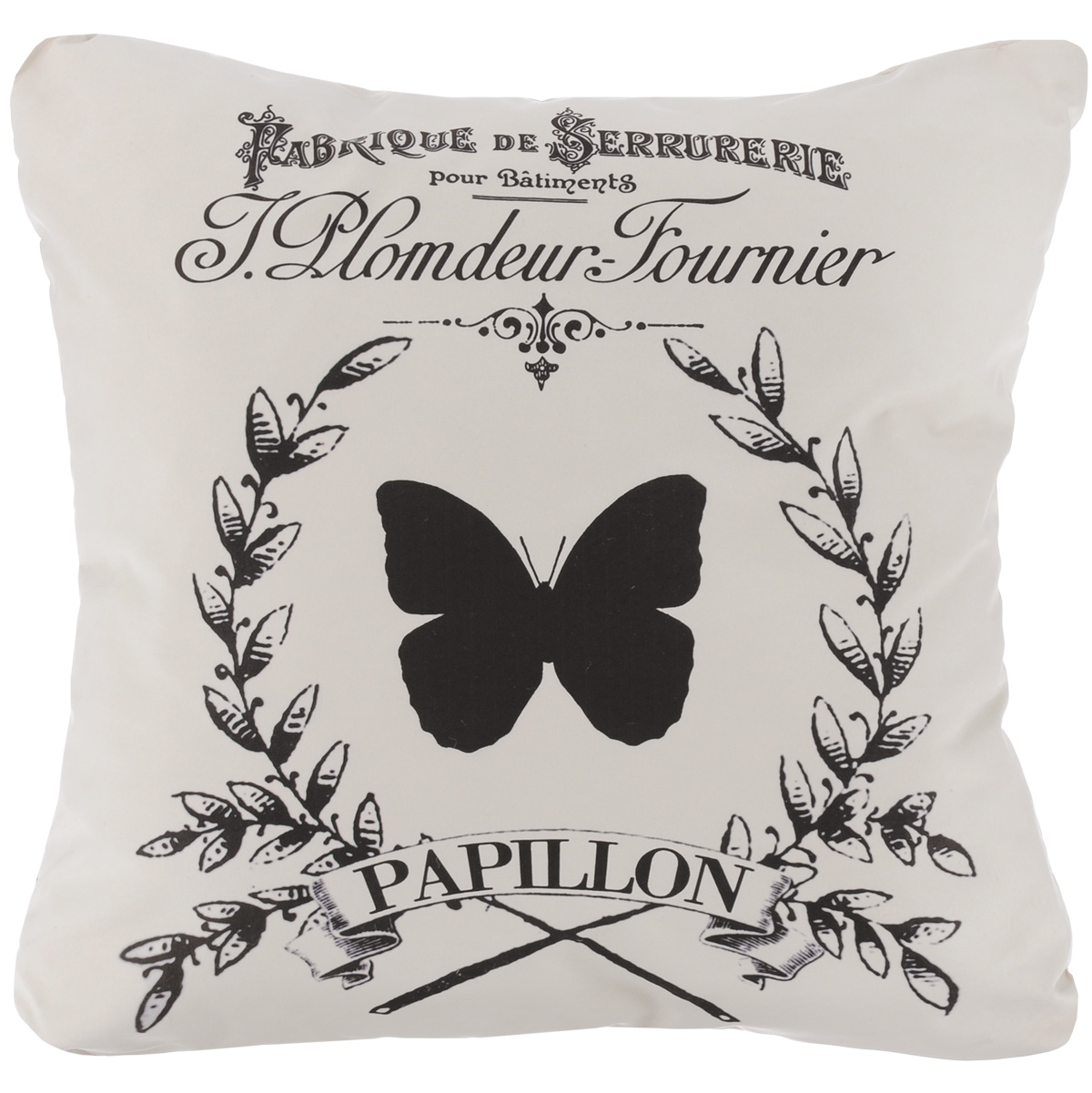 Подушка декоративная Proffi Винтаж. Papillon, цвет: слоновая кость, черный, 43 х 43 смPH3678 Подушка декоративная Proffi Винтаж. Papillon, цвет: слоновая кость, черный, 43 х 43 смPH3678Декоративная подушка Proffi Винтаж. Papillon - это яркое украшение вашего дома. Чехол выполнен из приятного на ощупь полиэстера. Чехол закрывается на молнию. Внутри - мягкий наполнитель. Лицевая сторона подушки украшена оригинальным рисунком, задняя сторона - однотонного цвета. Стильная и яркая подушка эффектно украсит интерьер и добавит в привычную обстановку изысканность и роскошь.