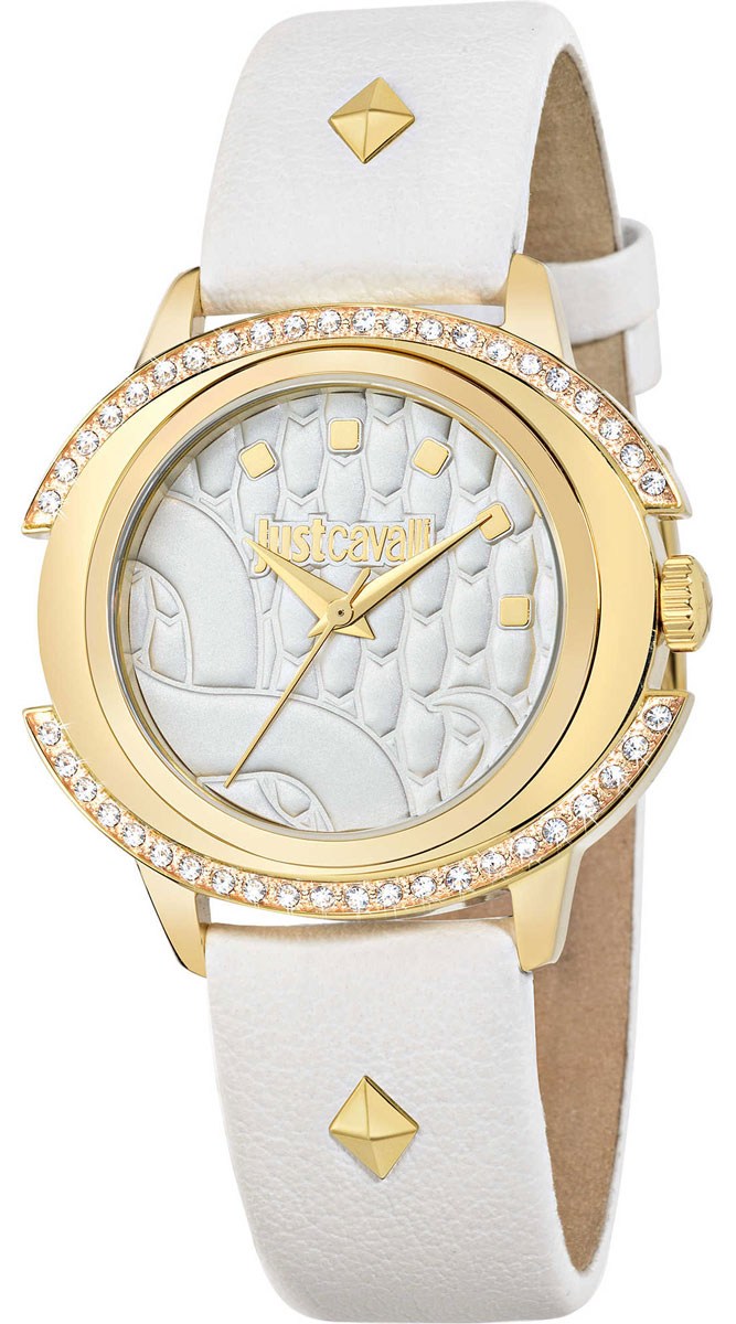 Часы наручные женские Just Cavalli Just decor, цвет: белый. R7251216504R7251216504 Часы наручные женские Just Cavalli Just decor, цвет: белый. R7251216504R7251216504Кварцевый механизм. Калибр Y121E3. Корпус из нержавеющей стали с PVD-покрытием украшен кристаллами. Ремешок выполнен из натуральной кожи. Циферблат защищен минеральным стеклом.