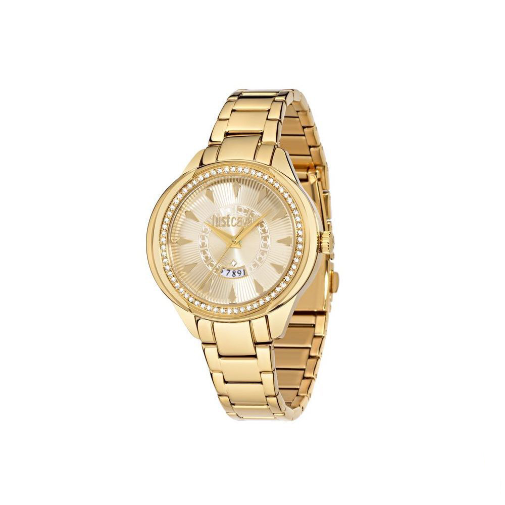 Часы наручные женские Just Cavalli JC01, цвет: золотой. R7253571501R7253571501 Часы наручные женские Just Cavalli JC01, цвет: золотой. R7253571501R7253571501стразы из стекла, ПВД покрытие золотом