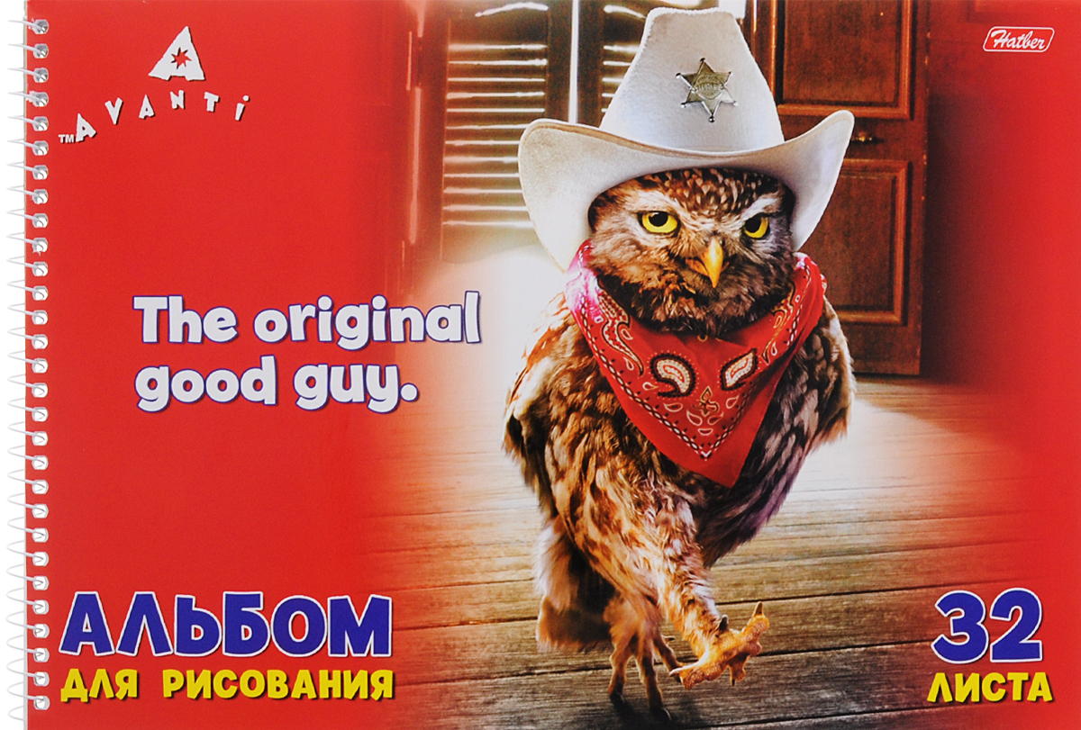 Hatber Альбом для рисования Сова 32 листа32А4Bсп_13284 Hatber Альбом для рисования Сова 32 листа32А4Bсп_13284Альбом для рисования Hatber Сова обязательно порадует юного художника и вдохновит его на творчество. Альбом изготовлен из белоснежной бумаги с яркой обложкой из плотного картона, оформленной изображением забавной совы в шляпе шерифа. Способ крепления - металлическая спираль. Высокое качество бумаги позволяет рисовать в альбоме карандашами, фломастерами, акварельными и гуашевыми красками.