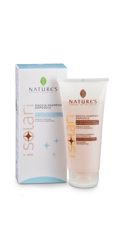Natures Шампунь-гель для душа, после загара, 2 в 1, 200 мл60041649 Natures Шампунь-гель для душа, после загара, 2 в 1, 200 мл60041649Шампунь-гель для душа Natures после загара рекомендуется для использования после принятия солнечных ванн. Деликатно очищает кожу и волосы, удаляя остатки соли, песка и солнцезащитных средств. Предотвращает чрезмерное обезвоживание кожи, способствуя стойкому загару и придает волосам мягкость и блестящий вид. Идеальное дополнение к солнцезащитным средствам, предотвращает фотостарение, то есть преждевременное старение кожи, вызванное УФ-лучами. Характеристики: Объем: 200 мл. Производитель: Италия. Артикул: 60041649. Товар сертифицирован.