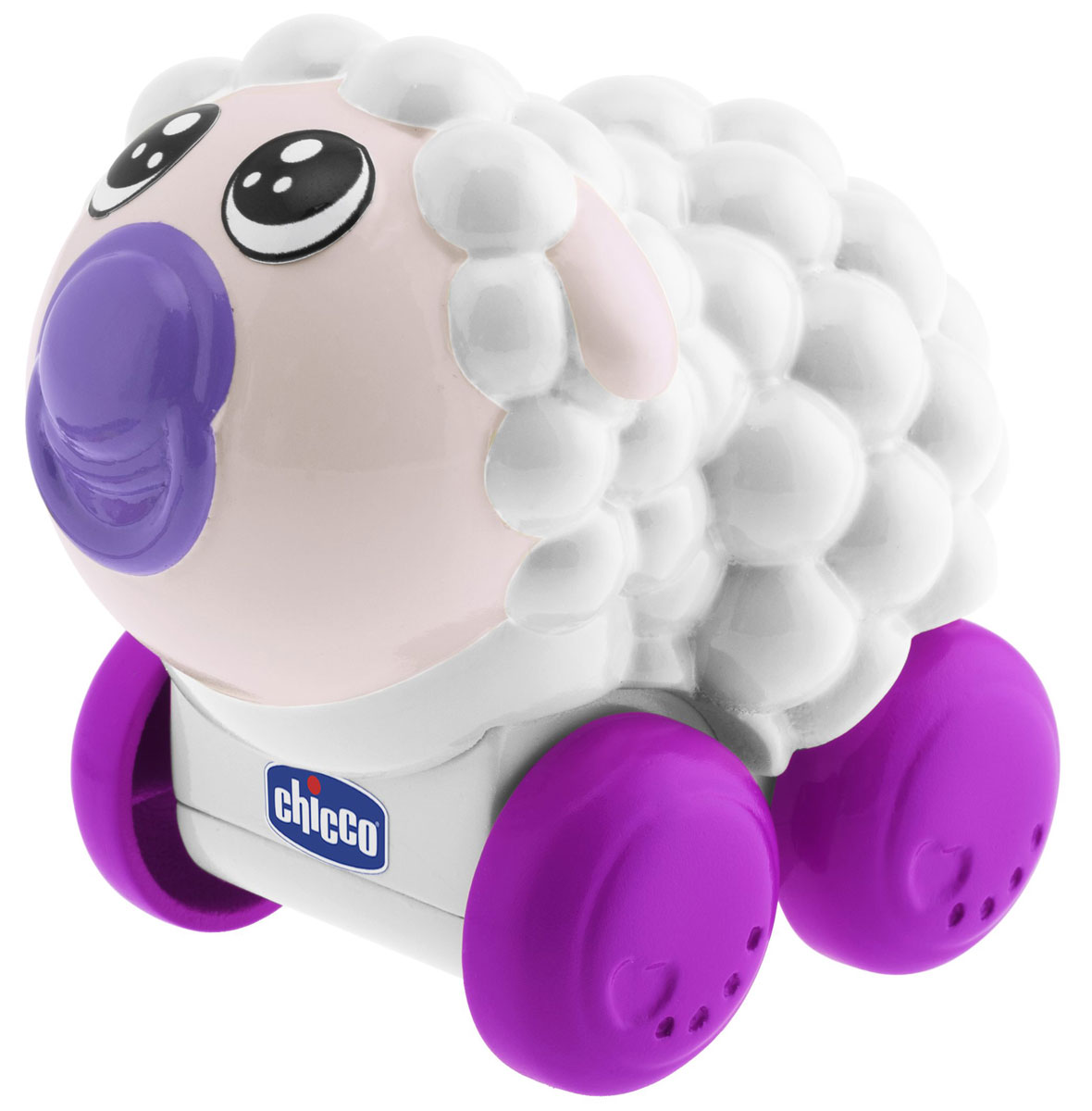 Chicco Музыкальная игрушка-каталка Овечка00006995000000_овечка Chicco Музыкальная игрушка-каталка Овечка00006995000000_овечкаМузыкальная игрушка-каталка Chicco Овечка привлечет внимание вашего малыша и не оставит его равнодушным. Игрушка снабжена четырьмя колесиками со свободным ходом. Как только животное покатится вперед или назад, начнет играть веселая мелодия и послышится голос этого животного (овечка блеет). Игрушка выполнена из пластизоля, колеса - из пластика. Музыкальная игрушка-каталка Chicco поможет малышу развить цветовое и звуковое восприятие, координацию движений и мышление, а также познакомит с домашними животными. Рекомендуется докупить 3 батареи типа LR44 (товар комплектуется демонстрационными).