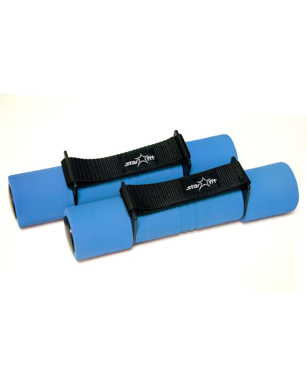 Гантель неопреновая Starfit, цвет: синий, черный, 2 кг, 2 штУТ-00007093 Гантель неопреновая Starfit, цвет: синий, черный, 2 кг, 2 штУТ-00007093Беговая гантель Star Fit выполнена из высококачественного металла с мягким неопреновым покрытием и имеет оптимальный размер для занятий спортом. Такую гантель удобно держать в руках, а неопрен в течение всей тренировки отводит выделяющуюся влагу из зоны контакта ладони с рукояткой гантели, оставляя ее сухой и не позволяя изделию выскальзывать. Она помогает укрепить мышцы рук, грудной клетки, верхней части спины и плеч. Этот спортивный снаряд является идеальной дополнительной нагрузкой для любых физических упражнений. Для себя можно подобрать подходящий комплекс и неуклонно худеть, разминаясь с гантелями. В скором времени стройная фигура и отличное самочувствие станут наградой за постоянные занятия. Такие гантели можно фиксировать на запястье, чтобы было удобно выполнять упражнения на бегу.