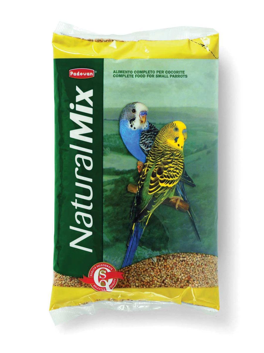 Корм Padovan Naturalmix Cocorite для волнистых попугаев, 1 кг16797 Корм Padovan Naturalmix Cocorite для волнистых попугаев, 1 кг16797Высококачественный основной полнорационный корм для волнистых попугаев. Состав: желтое, красное, белое просо 70%, лущёный овес 20%, канареечное семя 10%.