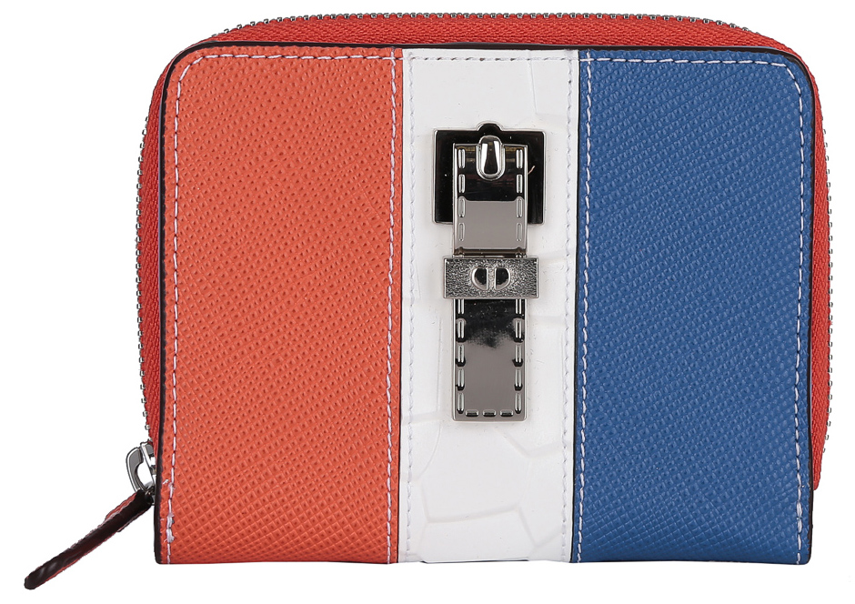 Кошелек женская Leo Ventoni, цвет: оранжевый. L330897L330897 orange/bianco/blue Кошелек женская Leo Ventoni, цвет: оранжевый. L330897L330897 orange/bianco/blueЖенский Кошелек LEO VENTONI из натуральной кожи. Внутри: два отделения для купюр, карманы для мелочей и 5 держателей для пластиковых и дисконтных карт. Отделение для монет расположено на внешней стороне и закрывается на металлическую молнию. Фурнитура - серебро. На внешней стороне имеется карман закрывающийся пластиковой молнией. Кошелек закрывается клапаном на кнопке.