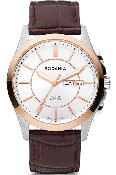 Наручные часы мужские Rodania, цвет: золотистый, коричневый. 25143232514323 Наручные часы мужские Rodania, цвет: золотистый, коричневый. 25143232514323Оригинальные и качественные часы Rodania