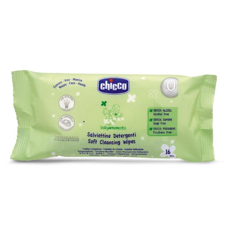 Chicco Салфетки очищающие Baby Moments с алоэ вера и ромашкой 16 шт от 0 месяцев2738000000 Chicco Салфетки очищающие Baby Moments с алоэ вера и ромашкой 16 шт от 0 месяцев2738000000Мягко очищают и увлажняют кожу малыша