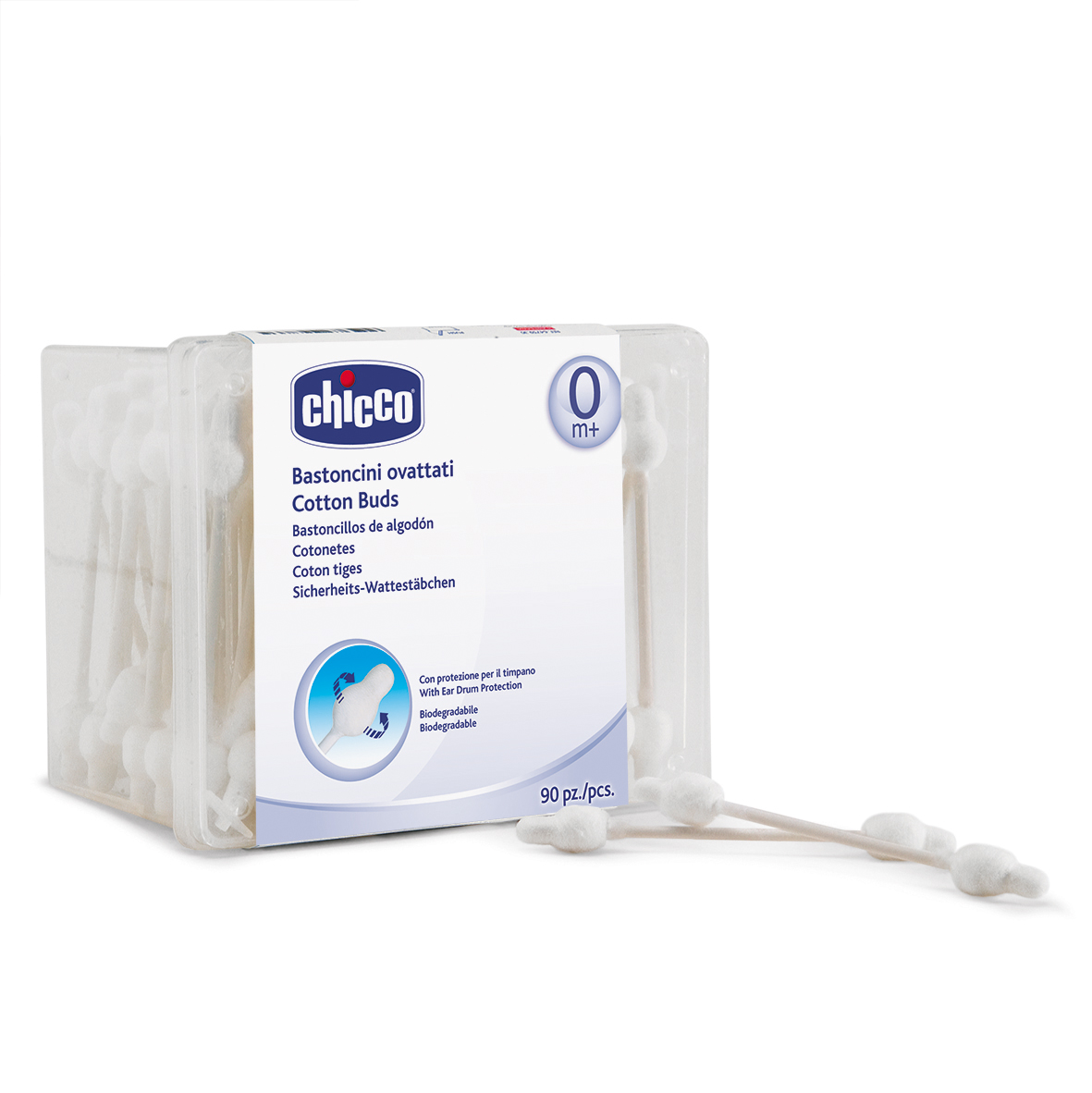 Chicco Палочки ватные Baby Moments с ограничителем 88 шт64759400000 Chicco Палочки ватные Baby Moments с ограничителем 88 шт64759400000Ватные палочки Chicco Baby Moments предназначены для мягкого и деликатного очищения ушной раковины, наружного ушного канала и обработки мелких ран. Ватные палочки дополнены ограничителем, изготовлены из биоразлагаемых материалов. В комплект входят 88 ватных палочек. Товар сертифицирован.