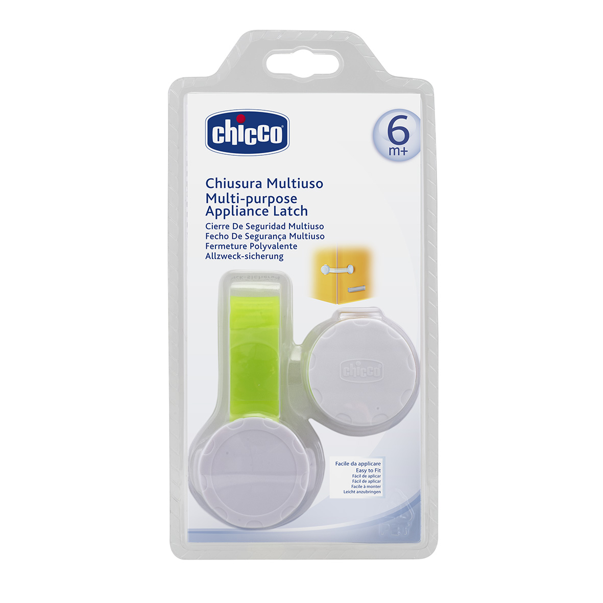 Chicco Блокиратор дверей на шкаф холодильник унитаз с липкой лентой 1шт588000000 Chicco Блокиратор дверей на шкаф холодильник унитаз с липкой лентой 1шт588000000Безопасность малыша-спокойствие для родителей