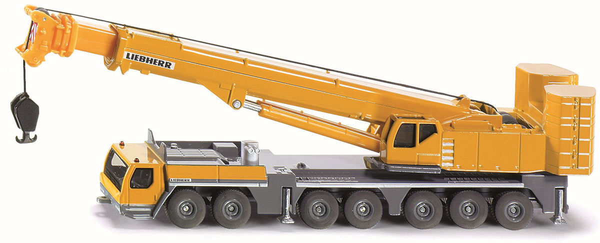 Siku Автокран Liebherr 18861886 Siku Автокран Liebherr 18861886Автокран Siku Liebherr выполнен в виде точной копии автокрана с телескопической стрелой в масштабе 1/87. Такая модель понравится не только ребенку, но и взрослому коллекционеру, и приятно удивит вас высочайшим качеством исполнения. Изделие выполнено из металла с элементами из пластика. Прорезиненные колеса имеют свободный ход. Стрела автокрана поднимается и выдвигается. А также оборудована крюком с нитью для подъема грузов. Модель станет не только интересной игрушкой для ребенка, увлекающегося спецтехникой, но и займет достойное место в коллекции. Порадуйте его таким замечательным подарком!