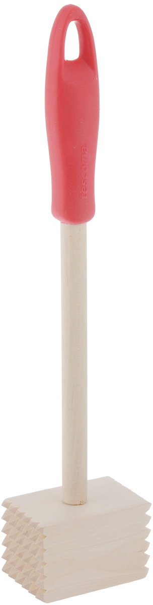 Молоток для мяса Tescoma Presto Wood, цвет: красный, длина 27 см637252_красный Молоток для мяса Tescoma Presto Wood, цвет: красный, длина 27 см637252_красныйМолоток для мяса Tescoma Presto Wood выполненный из высококачественной березовой древесины, поможет вам без труда отбить мясо и приготовить его мягким, сочным и вкусным. Элегантная рукоятка имеет противоскользящую обработку из силикона. С боковых сторон отбивающая часть молотка имеет зубчатую поверхность. Молоток не впитывает запахи и легко моется. Нельзя мыть в посудомоечной машине. Молоток для мяса Tescoma Presto Wood станет вашим незаменимым помощником на кухне, а также это практичный и необходимый подарок любой хозяйке! Длина молотка: 27 см. Размер рабочей поверхности: 6 х 4 х 4 см.