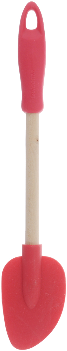 Лопатка силиконовая Tescoma Presto Wood, цвет: красный, длина 29 см637236_красный Лопатка силиконовая Tescoma Presto Wood, цвет: красный, длина 29 см637236_красныйЛопатка Tescoma Presto Wood изготовлена из экологически чистого материала - качественной березовой древесины, обладающей уникальной текстурой. Элегантная ручка имеет противоскользящую обработку, что дает возможность удобно и комфортно пользоваться лопаткой. Рабочая поверхность выполнена из жароупорного силикона, который выдерживает температуру до +230°С. Такая кухонная принадлежность подходит для всех видов посуды, а также замечательна для посуды с антипригарным покрытием. Лопатка Tescoma Presto Wood станет вашим незаменимым помощником на кухне, а также это практичный и необходимый подарок любой хозяйке! Размер рабочей поверхности: 5,5 см х 8 см. Общая длина лопатки: 29 см.