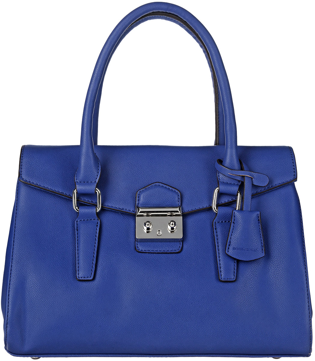 Сумка женская David Jones, цвет: синий. 5005-25005-2 BLUE Сумка женская David Jones, цвет: синий. 5005-25005-2 BLUEСтильная женская сумка David Jones выполнена из искусственной кожи, оформлена металлической фурнитурой. Изделие содержит одно основное отделение, которое закрывается на застежку-молнию и дополнительно клапаном на замок-защелку. Внутри расположены два накладных кармашка для мелочей, врезной карман на молнии и карман-средник на молнии. Задняя сторона изделия дополнена накладным карманом на магнитной кнопке. Сумка оснащена съемным плечевым ремнем регулируемой длины и практичными ручками. Оригинальный аксессуар позволит вам завершить образ и быть неотразимой.