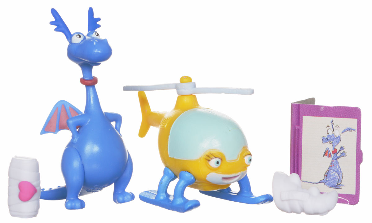 Игровой набор Disney Друзья Дотти: Стаффи и Ронда-спасатель, 5 предметов90810дракон Игровой набор Disney Друзья Дотти: Стаффи и Ронда-спасатель, 5 предметов90810драконИгровой набор Disney Друзья Дотти: Стаффи и Ронда-спасатель привлечет внимание вашего ребенка и не позволят ему скучать. В набор входят 2 фигурки героев мультфильма Доктор Плюшева - дракончика Стаффи и спасательного вертолета Ронды, а также 3 игровых аксессуара - гипс для лапки Стаффи, повязка для пропеллера Ронды и карточка пациента с диагнозом. Фигурки выполнены из прочного безопасного пластика. Они в точности повторяют внешний вид героев мультфильма, и непременно подарят вашему малышу удовольствие от игры. Такой набор идеально подойдет для сюжетной игры в доктора, он надолго увлечет вашего малыша. Ребенок сможет часами играть с ним, придумывая различные истории. Порадуйте своего малыша таким замечательным подарком!