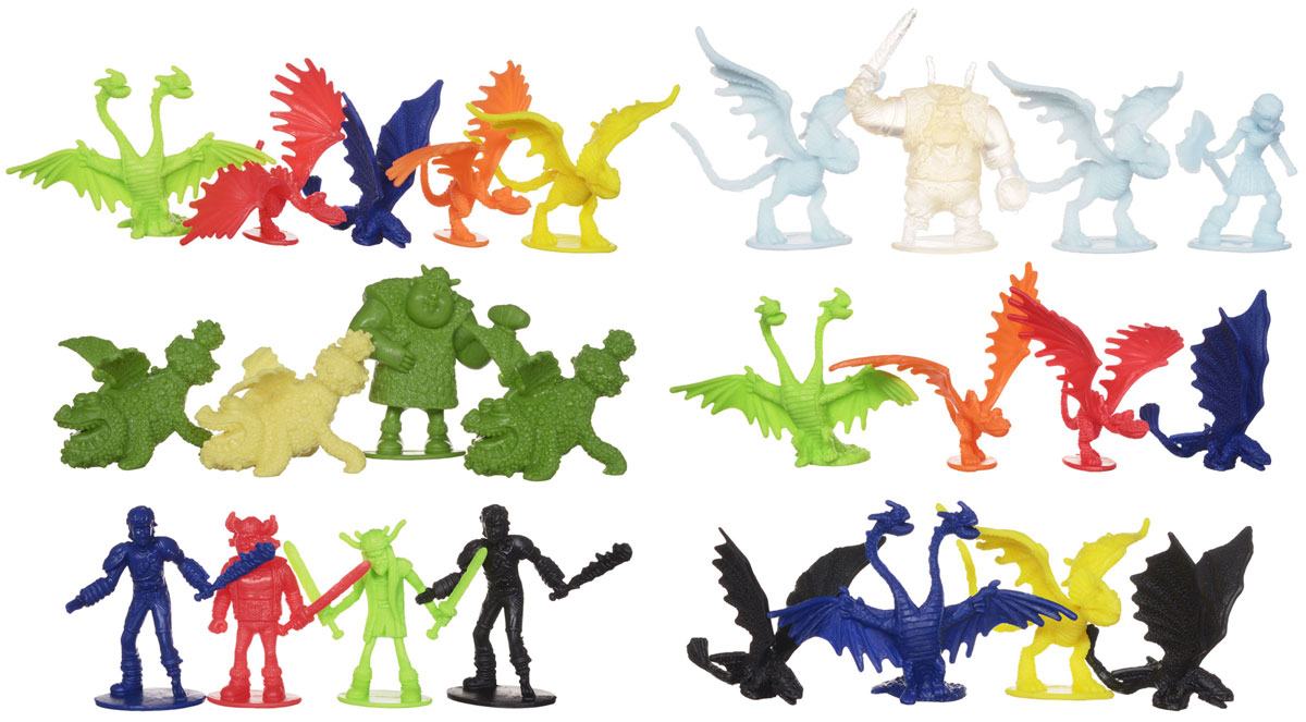 Набор фигурок Dragons Драконы и викинги, 25 шт66598 Набор фигурок Dragons Драконы и викинги, 25 шт66598Набор фигурок Dragons Драконы и викинги непременно придется по душе вашему ребенку. В набор входит 18 разноцветных драконов и 7 викингов маленького размера без подвижных частей. Игрушки изготовлены из прочного гибкого пластика в виде персонажей популярного мультфильма Как приручить дракона. С героями любимого мультфильма можно организовать настоящее сражение, ведь эти умелые бойцы снабжены всем необходимым для настоящей схватки с противником! Вместе с этими фигурками ваш ребенок с удовольствием будет проигрывать любимые сцены из мультфильма или придумывать свои истории!