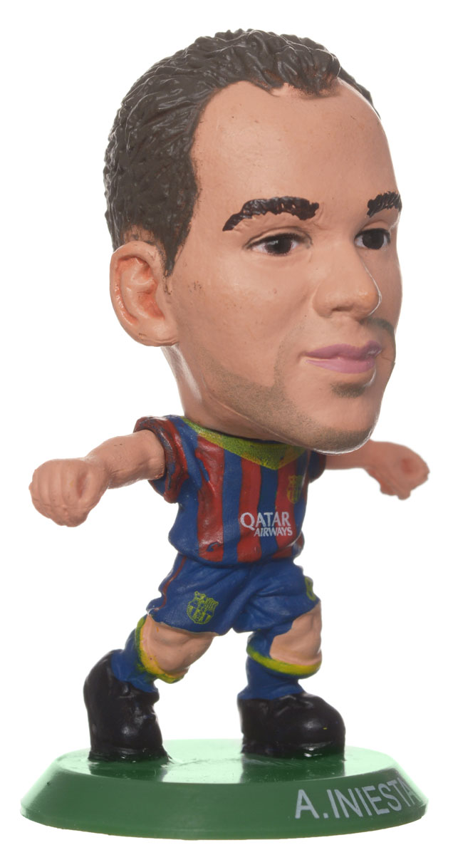 Soccerstarz Фигурка футболиста FC Barcelona A. Iniesta400949 Soccerstarz Фигурка футболиста FC Barcelona A. Iniesta400949Фигурка в виде Андреса Иньеста, игрока испанского футбольного клуба Barcelona, выполнена из безопасного пластика. Роспись ручной работы точно отражает детали формы клуба данного сезона, номер и фамилию футболиста. Фигурка футболиста Андреса Иньеста придется по душе поклоннику футбольного клуба Барселона и станет идеальным подарком для коллекционеров - поклонников футбола.