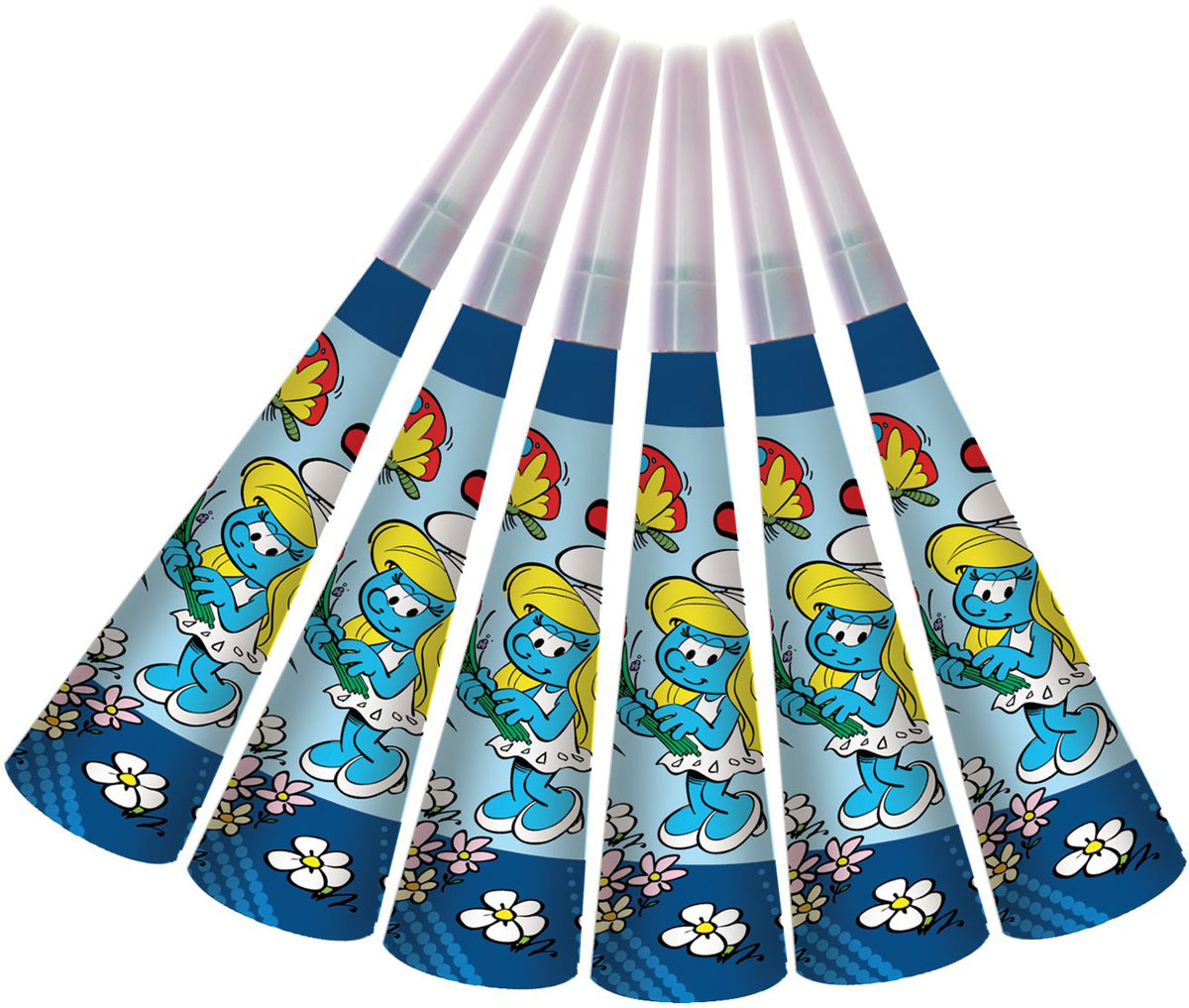 The Smurfs Дудочка бумажная Смурфики 6 шт26235 The Smurfs Дудочка бумажная Смурфики 6 шт26235Детский праздник – это множество самых разных игр и развлечений. И 6 бумажных дудочек Смурфики здесь весьма кстати! Устраивая соревнования на то, чей гудок получится громче или дольше, малыши будут не только веселиться от души, но и развивать дыхательную систему, что особенно полезно для их здоровья. А любимые герои привлекут всех участников торжества без исключения.