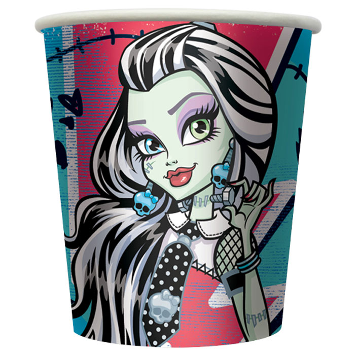 Monster High Стакан бумажный 10 шт26259 Monster High Стакан бумажный 10 шт26259Одноразовые стаканы Monster High с ярким, стильным дизайном созданы специально для детского праздника. Они почти невесомы, не могут разбиться, их не надо мыть. Выполненные из бумаги, они абсолютно безопасны и прекрасно удерживают напитки. В наборе 10 бумажных стаканов объемом 210 мл.