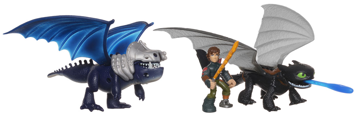 Dragons Игровой набор Беззубик и Иккинг против дракона цвет дракона зеленый66599 Dragons Игровой набор Беззубик и Иккинг против дракона цвет дракона зеленый66599Игровой набор Dragons Беззубик и Иккинг против дракона позволит вашему ребенку воспроизвести сцену боя, в котором Иккинг с Беззубиком сражаются против бронированного дракона. Ребенок сможет играть один или в компании, распределяя роли. Фигурка героя и драконы выполнены из прочного пластика и устойчивы к повреждениям. Беззубик метким выстрел способен сбить броню с дракона. В набор входят фигурка в виде Иккинга, меч, вставляющийся для игры в одну из рук фигурки, 2 фигурки драконов в виде Беззубика и бронированного дракона, снаряд и броня дракона. Порадуйте вашего ребенка таким замечательным подарком!