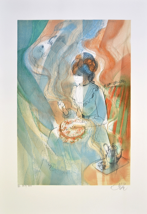 Литография Пенелопа. Жан-Батист Валадье. Франция, Saint-Louis, 1976 годAR-17 Литография Пенелопа. Жан-Батист Валадье. Франция, Saint-Louis, 1976 годAR-17Литография Пенелопа (Penelope). Франция, Saint-Louis, 1976 год. Пенелопа - одна из десяти оригинальных литографий, созданных Жаном-Батистом Валадье для поэтического сборника Dix poemes de Brassens известного французского автора Жоржа Брассенса (фр. Georges Brassens; 1921-1981). Размер листа 52 х 74 см; размер мотива 38,5 х 55,5 см. Бумага Arches. Тираж - HC (Hors Commerce (фр. не для коммерции) - экземпляр, не предназначенный для широкой продажи). Номер экземпляра в тираже в левом нижнем углу - XXIV / XXX. В правом нижнем углу - подпись автора от руки.