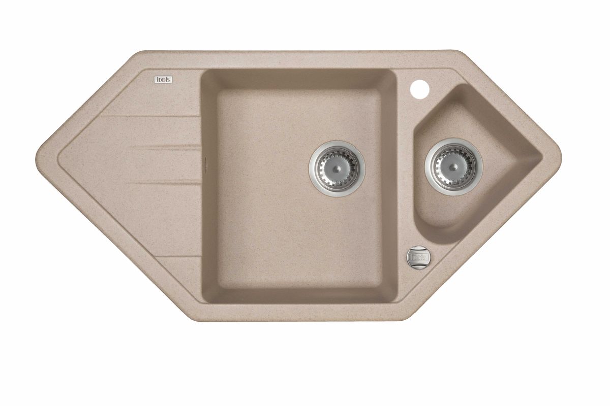 Мойка Iddis Vane G, granucryl, песок, угловая, 1 1/2 чаши, 96 х 50 см. V28P965i87V28P965i87 Мойка Iddis Vane G, granucryl, песок, угловая, 1 1/2 чаши, 96 х 50 см. V28P965i87V28P965i87Мойки для кухни IDDIS производятся из особого материала Granucryl: 80% натуральной гранитной крошки производства Германии 20% акриловой смолы Благодаря этому он имеет высокую устойчивость к физическим и механическим воздействиям, стойкость к воздействию средств бытовой химии и перепадам температур во время эксплуатации – свойства, необходимые для комфортного и надежного использования мойки на современной кухне. Термостойкость. Granucryl выдерживает температуру до 280?С, что позволяет хозяйкам ставить на мойку даже раскаленную посуду во время приготовления пищи. Стойкость цвета. Однородность материала Granucryl и высокотемпературная пигментация гранитной крошки обеспечивает первозданную яркость цвета мойки в течение всего периода эксплуатации. Пигментация происходит во вращающихся печах при температуре до 600 градусов. Каждая частица гранита химически связывается с пигментом, получая свой неповторимый цвет. При этом цвет никогда не выцветает и не может...