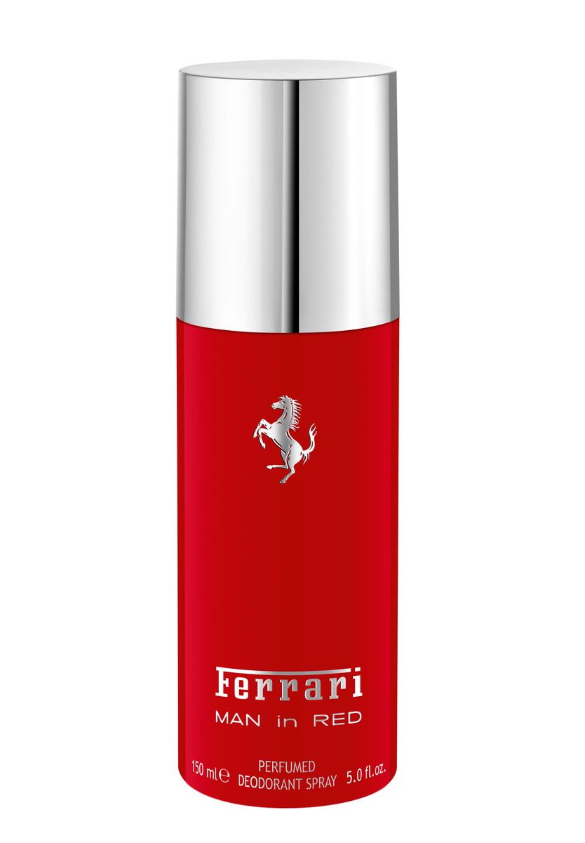 Ferrari Дезодорант-спрей парфюмированный MAN in RED мужской, 150 мл67000539 Ferrari Дезодорант-спрей парфюмированный MAN in RED мужской, 150 мл67000539Man in Red Ferrari - это аромат для мужчин, принадлежит к группе ароматов фужерные. Это новый аромат, Man in Red выпущен в 2015. Верхние ноты: Бергамот, Красное яблоко и кардамон; ноты сердца: Лаванда, желтая слива и Апельсиновый цвет; ноты базы: Белый кедр, Тонка бобы и Лабданум.