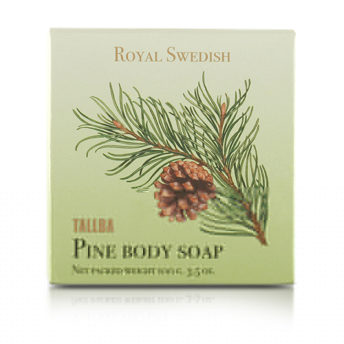Victoria Soap Сосновое мыло для тела Tallba Pine Soap, 30 г091305 Victoria Soap Сосновое мыло для тела Tallba Pine Soap, 30 г091305Легендарная серия янтарной чистоты глицеринового мыла, вышедшая в далеком 1930 году, идеально подойдет людям, ведущим активный образ жизни. Мыло мгновенно дает густую пену, благодаря высокому содержанию глицерина. Основным компонентом серии является масло хвои, которое эффективно снимает напряжение в мышцах. Аромат окутывает свежими нотами хвои, мяты, мха, мускуса и янтаря. Мыло Талба особенно рекомендуется людям для принятия душа после спортивных тренировок.