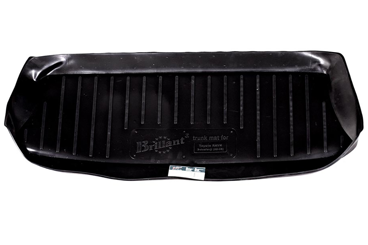 Коврик в багажник Toyota RAV4 3dr. (00-05) полиуретан0109040201 Коврик в багажник Toyota RAV4 3dr. (00-05) полиуретан0109040201Коврики производятся индивидуально для каждой модели автомобиля из современного и экологически чистого материала, точно повторяют геометрию пола автомобиля, имеют высокий борт от 4 см до 6 см., обладают повышенной износоустойчивостью, антискользящими свойствами, лишены резкого запаха, сохраняют свои потребительские свойства в широком диапазоне температур (-50 +80 С).