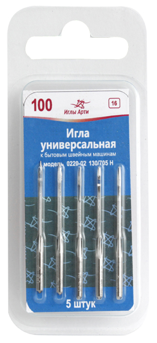 Иглы для швейных машин Иглы Арти, универсальные, №100, 5 шт162375 Иглы для швейных машин Иглы Арти, универсальные, №100, 5 шт162375Иглы для швейных машин Иглы Арти - это универсальные иглы, предназначенные для пошива изделий из различных тканей с синтетическими составляющими, из тонкой искусственной кожи и материалов с покрытиями. Иглы универсальные имеют стандартную форму острия 02, что соответствует международной принятой форме острия R. Модель: 0220-02, 130/705 H. Размер: №100.